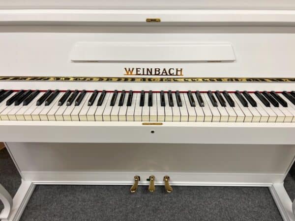 Bílé piano Weinbach demichippendale, české pianino - Forte Piano Forte Klavír